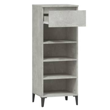 Shoe Rack Concrete Grey 40x36x105 cm | Durable & Stylish