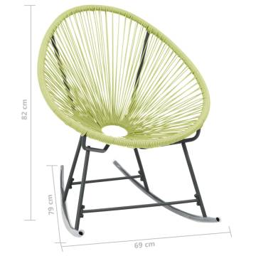 Stylish Outdoor Acapulco Chair - Poly Rattan Green