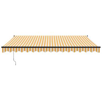 Retractable Awning Yellow & White 4x3 m | Durable & Stylish