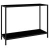 Console Table Black 100x35x75 cm Tempered Glass Colour black Size 100 x 35 x 75 cm Quantity in Package 1 Model with feet 