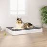 Dog Bed White 91.5x64x9 cm Solid Wood Pine Colour white Size 91.5 x 64 x 9 cm 