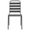 Stylish Outdoor Chairs Set of 4 - Dark Grey Steel Design