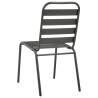 Stylish Outdoor Chairs Set of 4 - Dark Grey Steel Design