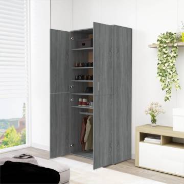 Shoe Cabinet Grey Sonoma 80x39x178 cm - Stylish Storage