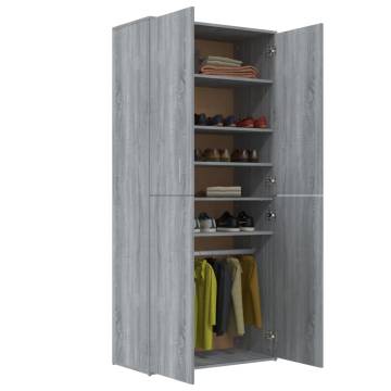 Shoe Cabinet Grey Sonoma 80x39x178 cm - Stylish Storage