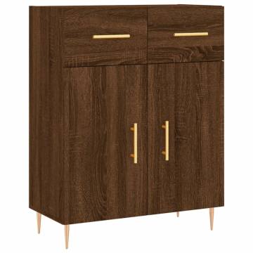 Stylish Highboard Brown Oak - 69.5x34x180 cm | HipoMarket