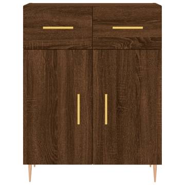 Stylish Highboard Brown Oak - 69.5x34x180 cm | HipoMarket