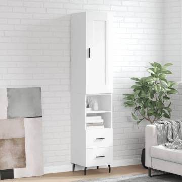 Highboard High Gloss White - Stylish & Durable Storage Solution