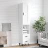 Highboard High Gloss White 34.5x34x180 cm Engineered Wood Colour high gloss white Quantity in Package 1 Model 2 drawers 2 shelves 