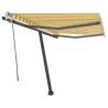 Manual Retractable Awning with LED - Yellow & White 300x250cm