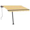 Manual Retractable Awning with LED - Yellow & White 300x250cm