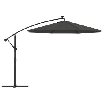 Cantilever Umbrella LED Lights & Steel Pole - 300cm Anthracite