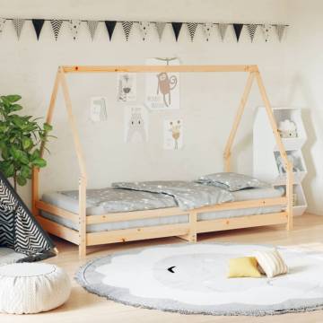 Kids Bed Frame 90x190 cm Solid Wood Pine - Fun & Safe Design