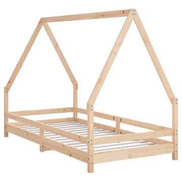 Kids Bed Frame 90x190 cm Solid Wood Pine - Fun & Safe Design