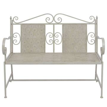 Stylish Garden Bench 115 cm - Steel Grey