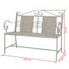 Stylish Garden Bench 115 cm - Steel Grey