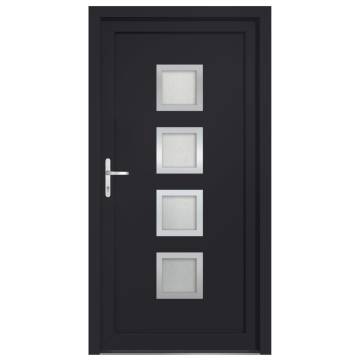 Front Door Anthracite 108x208 cm PVC | Secure & Elegant Design