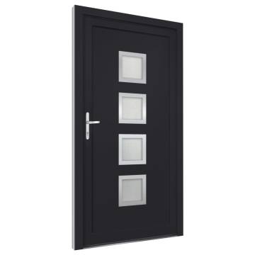 Front Door Anthracite 108x208 cm PVC | Secure & Elegant Design