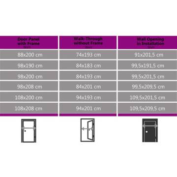 Front Door Anthracite 108x208 cm PVC | Secure & Elegant Design