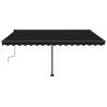 Manual Retractable Awning with LED 400x350 cm Anthracite