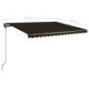 Manual Retractable Awning with LED 400x350 cm Anthracite