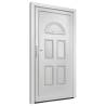 Front Door White PVC 88x200 cm - Elegant & Secure Entry