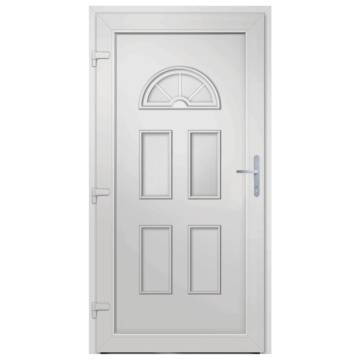 Front Door White PVC 88x200 cm - Elegant & Secure Entry