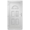 Front Door White PVC 88x200 cm - Elegant & Secure Entry