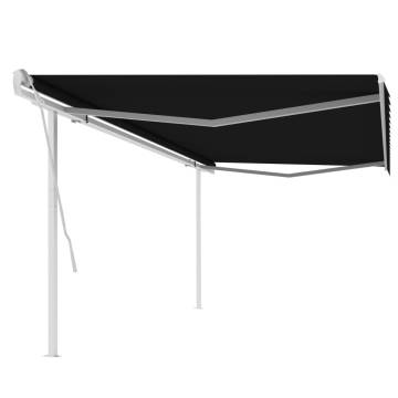 Manual Retractable Awning 5x3.5m - Anthracite | HipoMarket