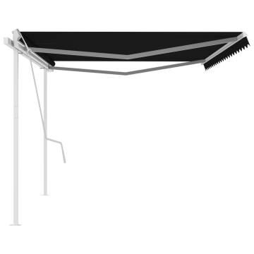 Manual Retractable Awning 5x3.5m - Anthracite | HipoMarket