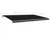 Manual Retractable Awning 5x3.5m - Anthracite | HipoMarket