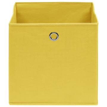 Stylish Yellow Storage Boxes - 10 pcs Non-woven Fabric