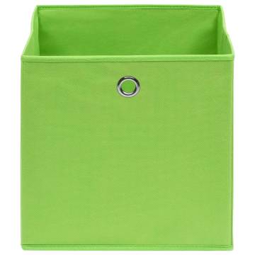 Stylish Green Storage Boxes - 4 pcs Non-woven Fabric