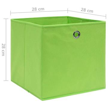 Stylish Green Storage Boxes - 4 pcs Non-woven Fabric