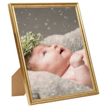 Gold Photo Frames Collage Set - 10 pcs, 10x15 cm MDF