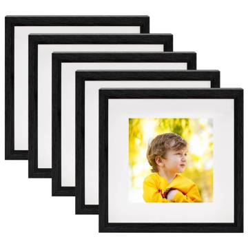 3D Box Photo Frames - 5 pcs Black 23x23 cm for 13x13 cm Picture