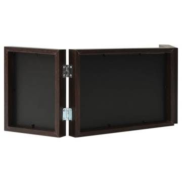 Trifold Photo Frame Collage Dark Brown 28x18 cm+2x