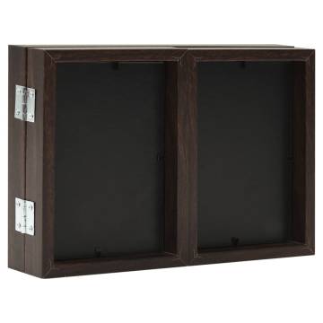 Trifold Photo Frame Collage Dark Brown 28x18 cm+2x