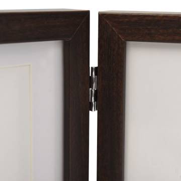 Trifold Photo Frame Collage Dark Brown 28x18 cm+2x