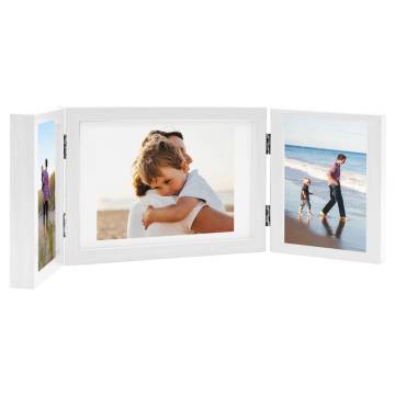 Trifold Photo Frame Collage White 28x18 cm + 2x - Hipo Market