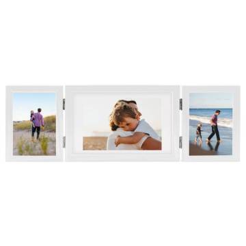 Trifold Photo Frame Collage White 28x18 cm + 2x - Hipo Market