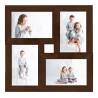 Collage Photo Frame for 4x(10x15 cm) Pictures - Dark Brown MDF