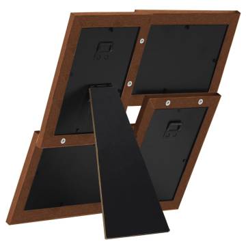 Collage Photo Frame for 4x(10x15 cm) Pictures - Dark Brown MDF