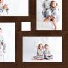 Collage Photo Frame for 4x(10x15 cm) Pictures - Dark Brown MDF