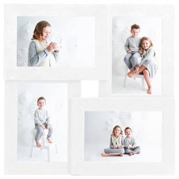 Collage Photo Frame for 4x(10x15 cm) Pictures - White MDF