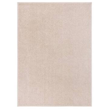 Rug Short Pile 140x200 cm Dark Beige - Elegant Home Décor