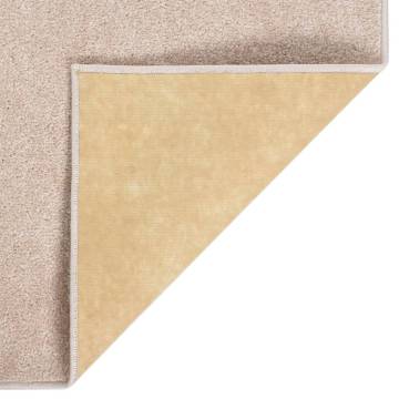 Rug Short Pile 140x200 cm Dark Beige - Elegant Home Décor