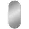 Stylish Silver Oval Wall Mirror 80x35 cm - Minimalistic Decor