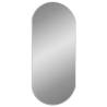 Stylish Silver Oval Wall Mirror 80x35 cm - Minimalistic Decor