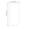 Stylish Silver Oval Wall Mirror 80x35 cm - Minimalistic Decor